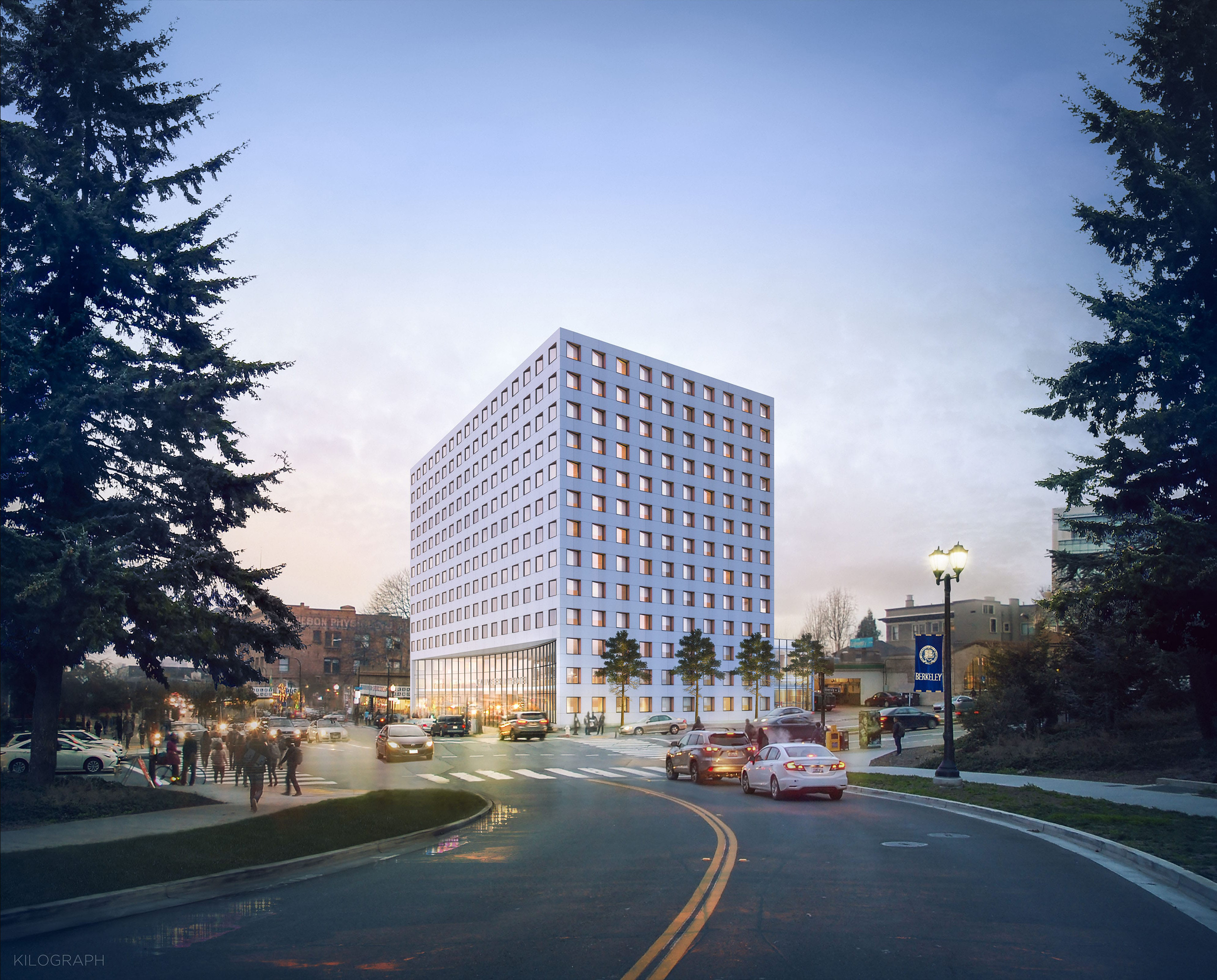 Berkeley Hotel Station, University of California Berkeley, Saitowitz Natoma Architects, Kilograph
